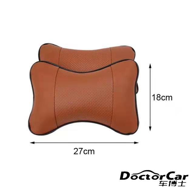 Bantal Mobil Headrest Bantal Leher Leather Neck Back Car Pillow Car 2 Pcs