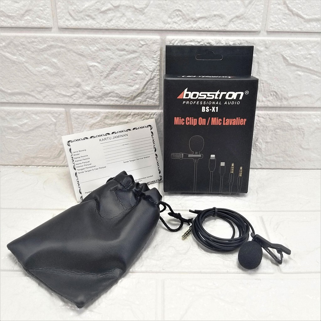 Mic Clip On Bosstron BS-X1 / MIc Lavalier / Mic Clip On HP Camera laptop