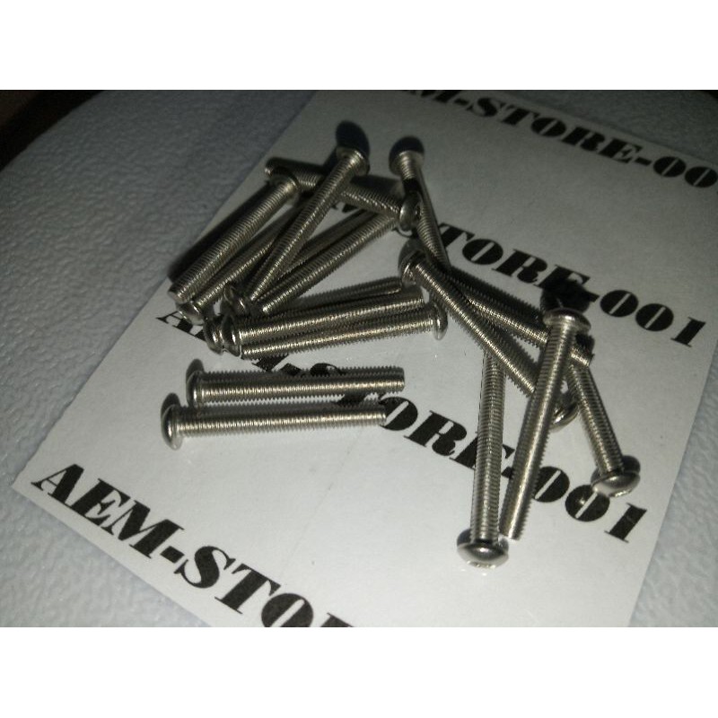 Button L M3 x 25 (2.5cm) stainless 304