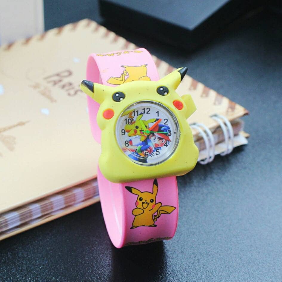 jam tangan anak pikachu / jtr 1038 pink