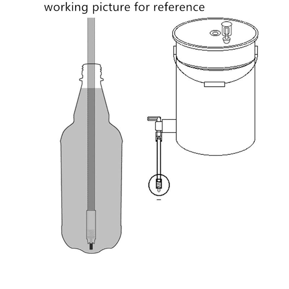 Preva 13.7 ''(35cm) Panjang Pengisi Botol Bir Silver Stainless Steel Alat Membuat Anggur Transfer Bir