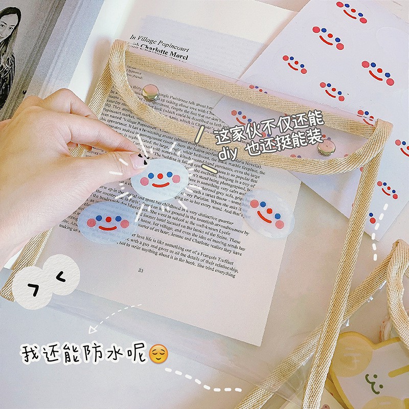 

Map Transparan Pouch Tas Alat Tulis Bening Tempat Penyimpanan Tas Kosmetik Transparan
