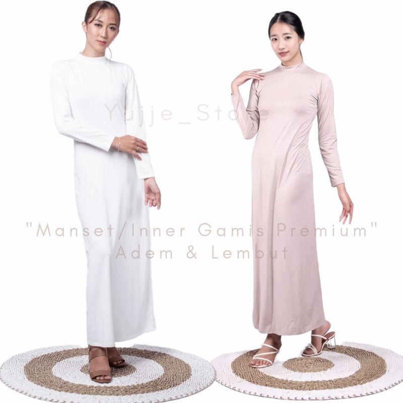 Manset Baju Gamis | Iner Dress Lengan panjang | Gamis Kaos | Daleman Gamis | Inner Dress | Mangset G
