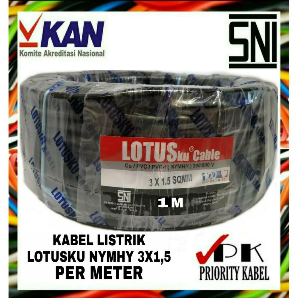 Kabel LOTUSku NYMHY 3x1,5 3x1.5 (Per Meter)