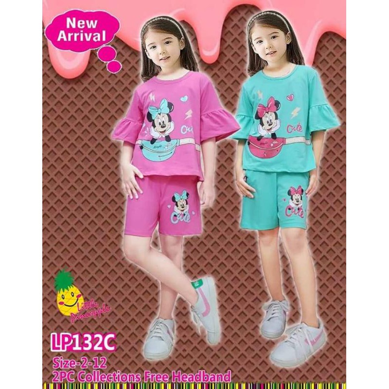 Setelan Baju Anak Perempuan by Little Pineapple Usia 2-14 tahun