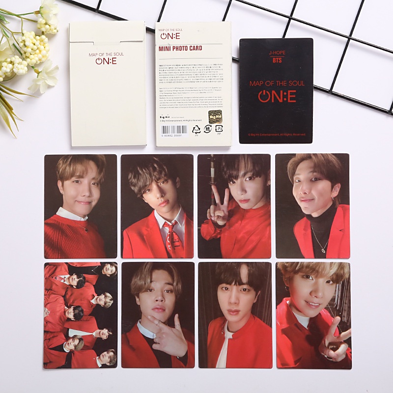 8 / 9pcs / SET Kartu Foto KPOP BTS MAP OF THE SOUL On: E Untuk Koleksi