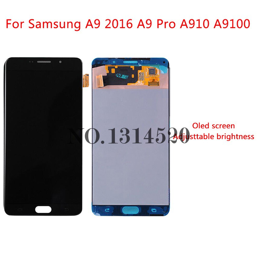 ASLI IMPORT 100% AMOLED untuk Samsung Galaxy A9 PRO LCD 2016 A910 A9100 A910F Layar Sentuh Display