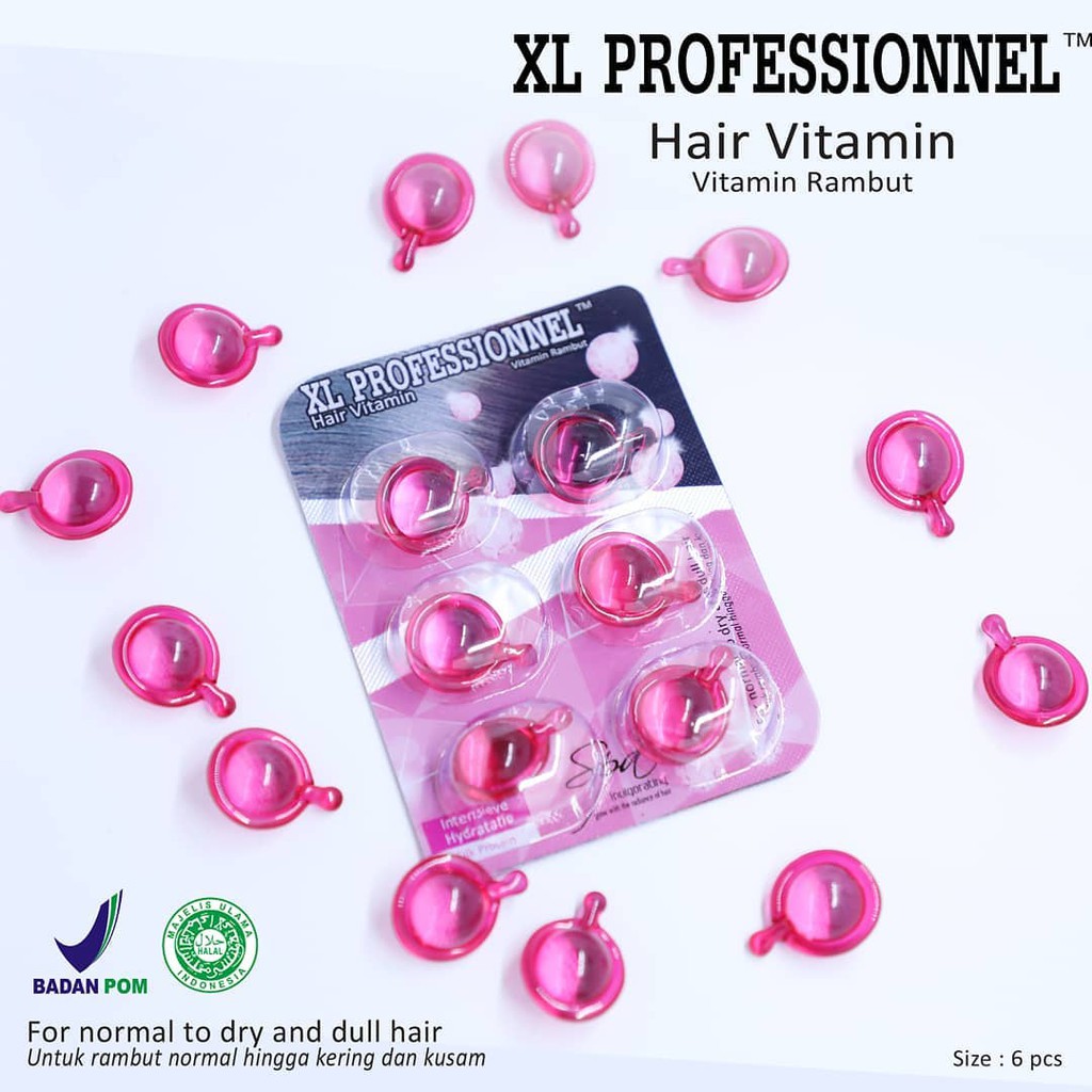 ⭐ BAGUS ⭐ XL PROFESSIONNEL HAIR VITAMIN ISI 6 BLISTER | 1ml x 6 Invigorating