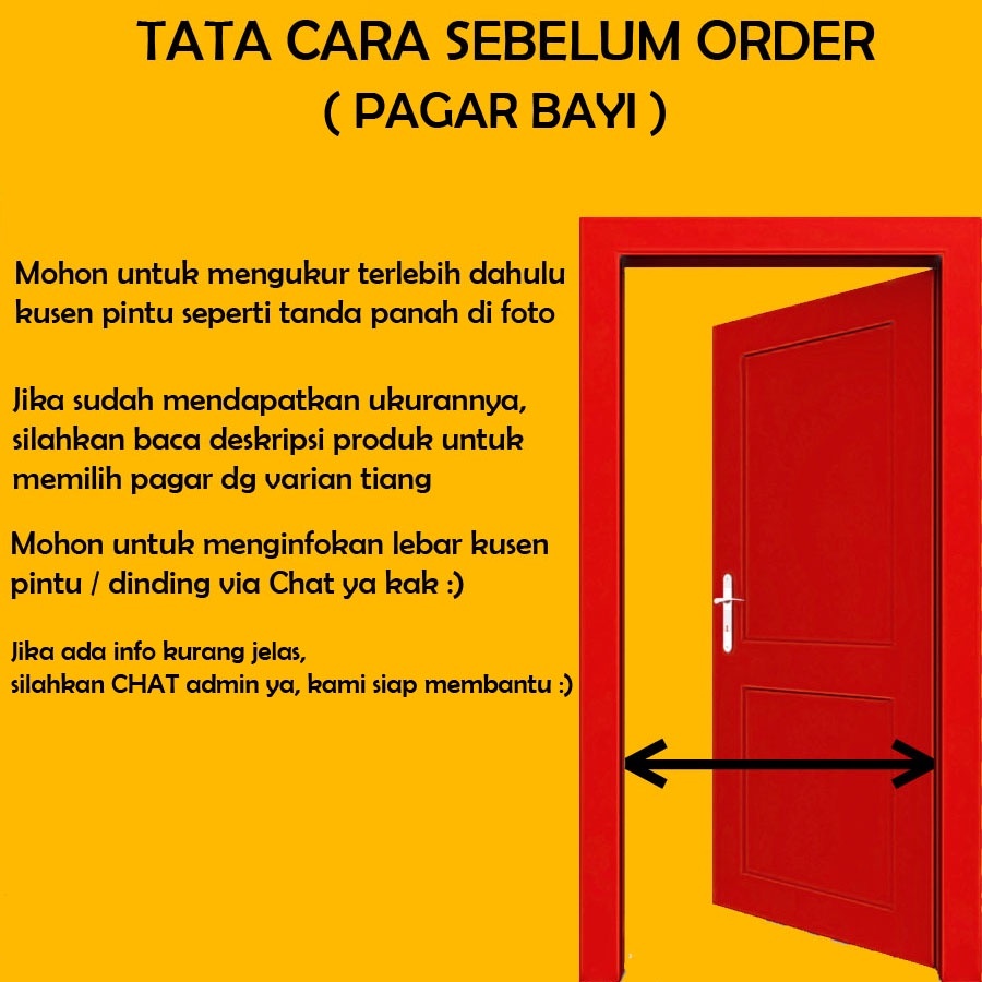 Pagar pengaman bayi / pagar bayi / pagar pintu pengaman bayi / Baby Gate / Baby safety gate