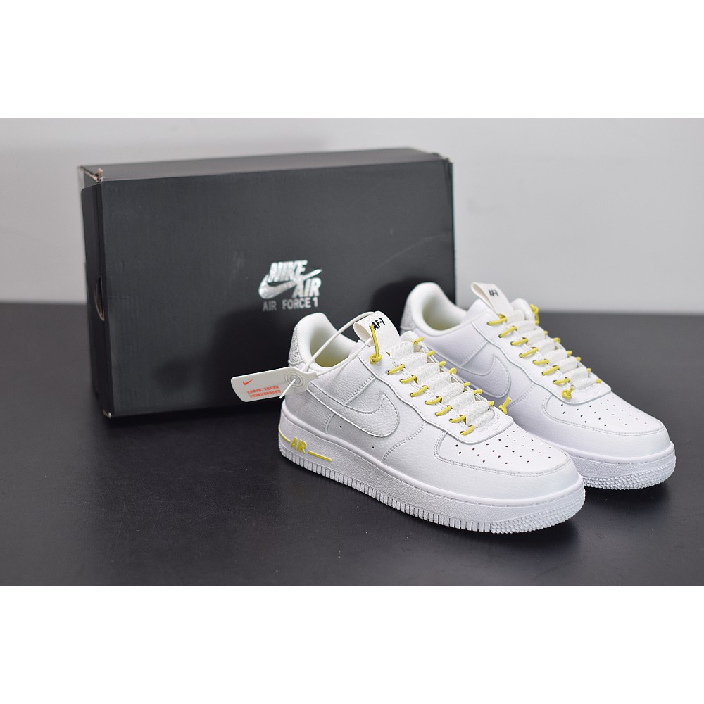 Sepatu Nike Air Force 1 07 Lux White Chrome Yellow Premium Original