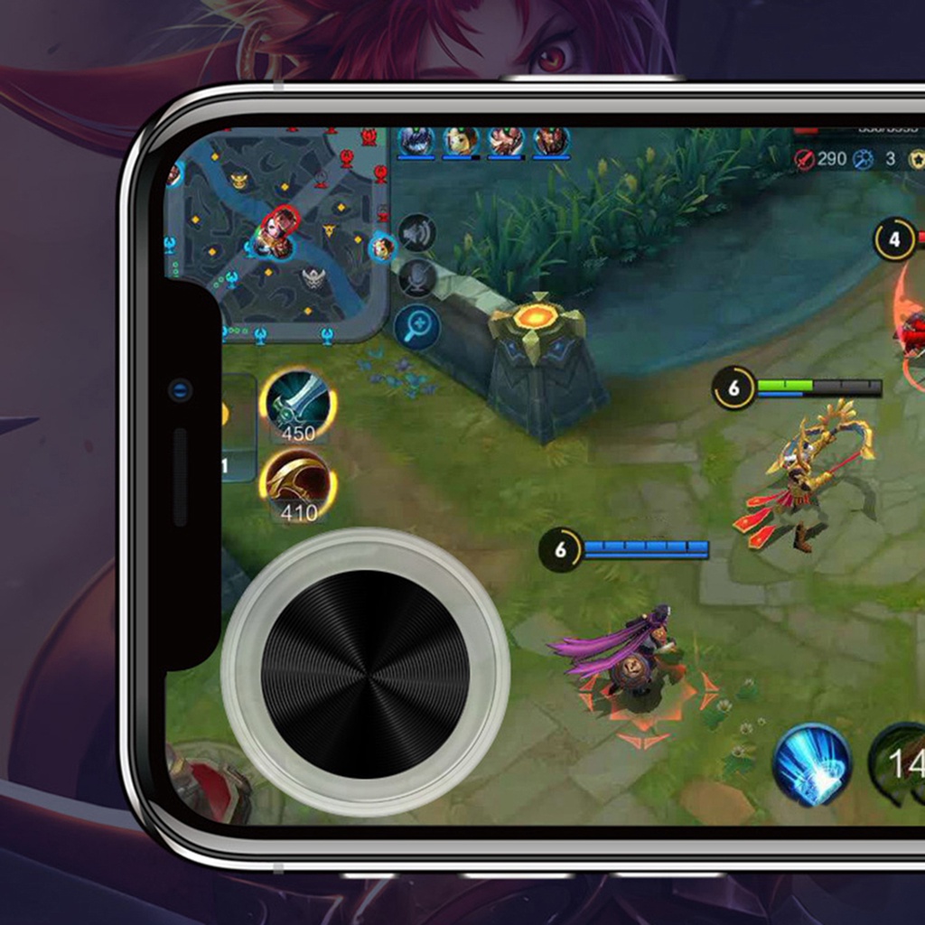 (Huluboy) Q8 Joypad Joystick Controller Game Handphone / Tablet Mini Layar Sentuh