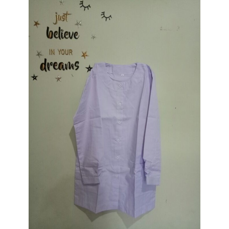 atasan seragam putih/atasan putih santriwati size S/atasan putih polos/kemeja santri putih