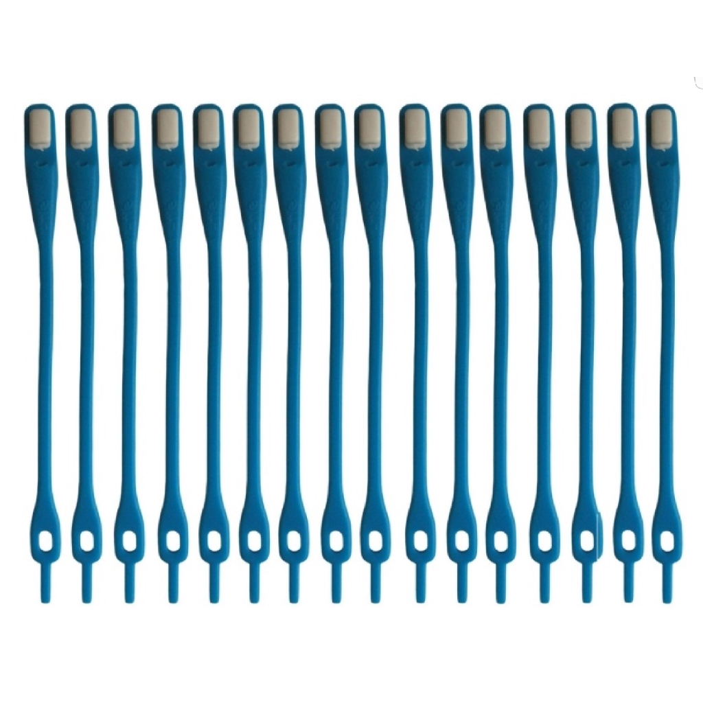 HILACES BASIC Lazy Shoelace Tali Sepatu Silikon tali sepatu karet (8PCS/PACK)-LIGHT BLUE/WHITE