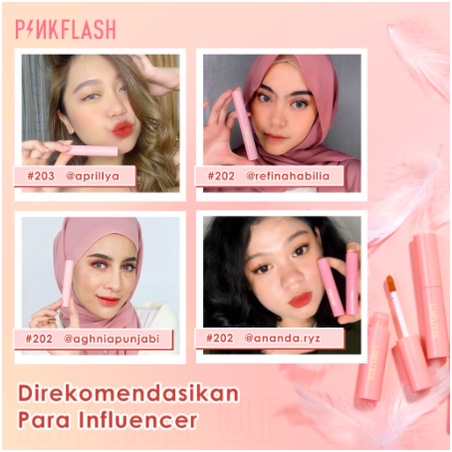 [BPOM] PINKFLASH Matte Liquid Lipstick Lasting Waterproof Lip Tint Shimmer Lip Gloss Velvet Matte-5