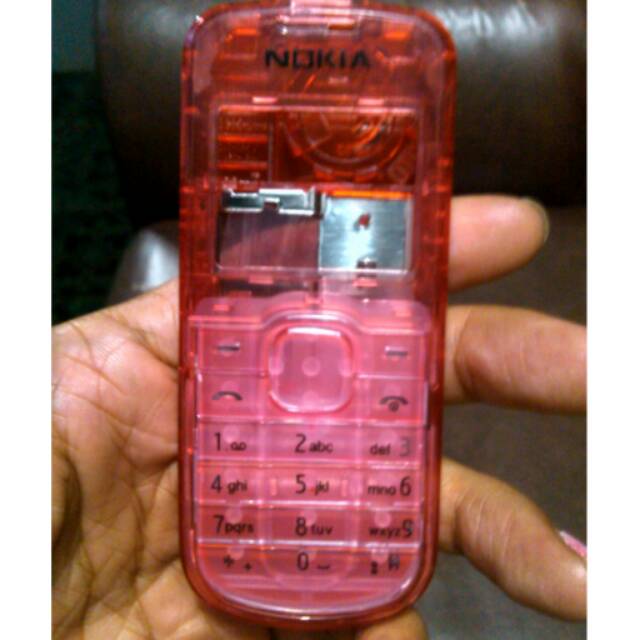 Nokia 1202 | casing transparan | merah