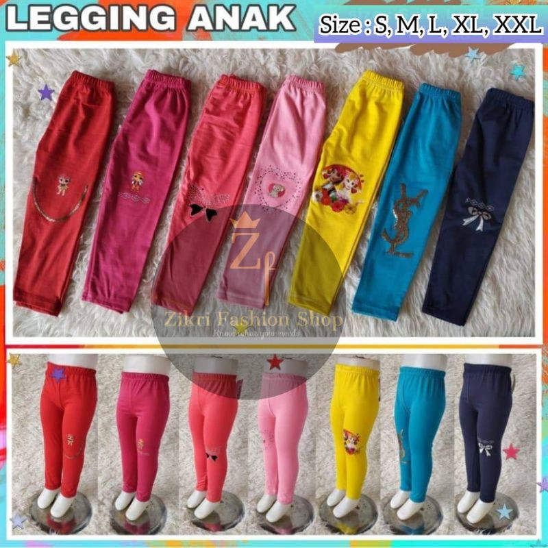 4pcs Legging Anak Perempuan warna warni / Leging anak perempuan / lejing anak