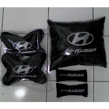 Bantal aksesoris mobil headrest Hyundai Avega 3 in 1