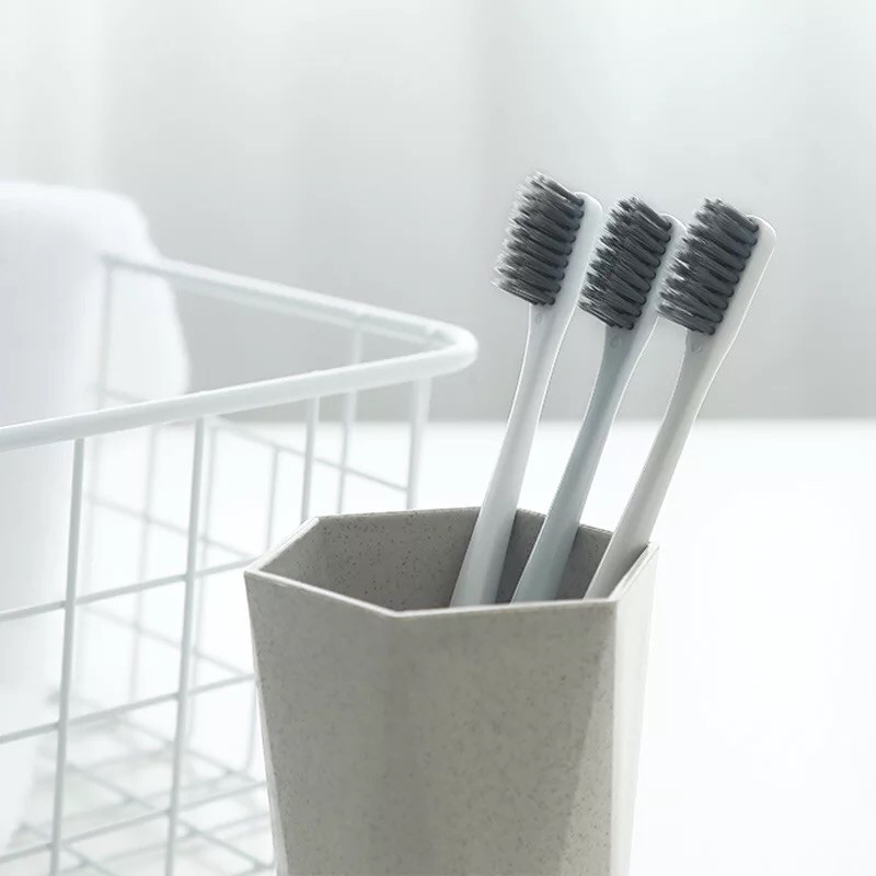 Sikat Gigi lembut sensitif pepsodent Toothbrush Bamboo Charcoal Travel Korea design minimalis