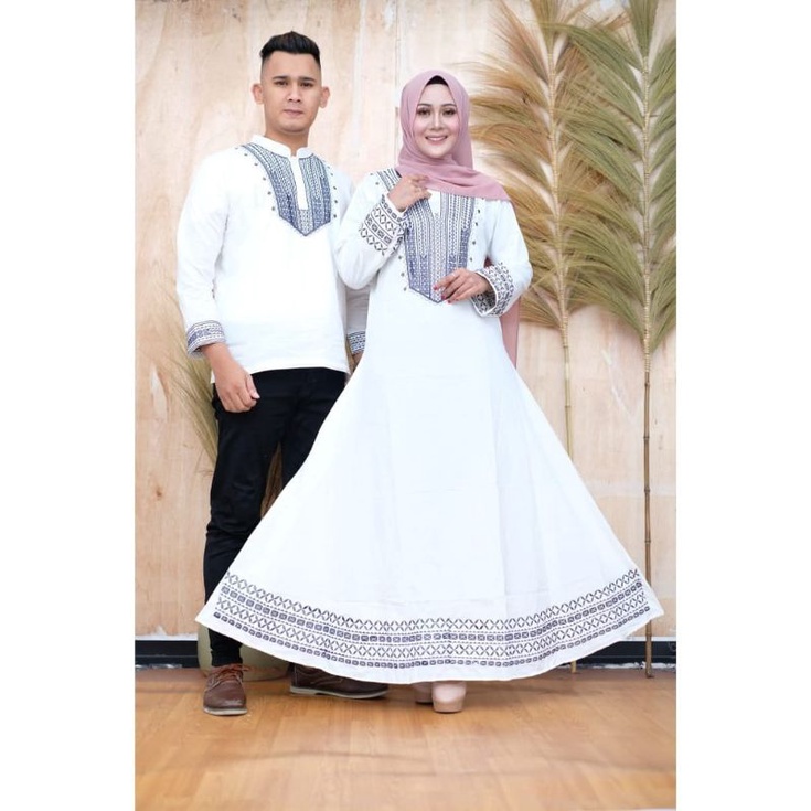 [KHAIRA] Couple Muslim | Baju Pasangan | Gamis Couple | Couple Katun | Couple Bordir | Maxi Wanita |