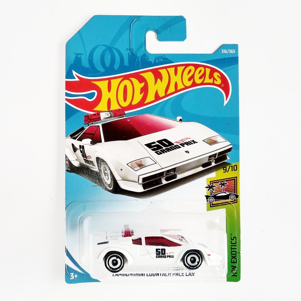 Hot Wheels Lamborghini Countach Pace Car Putih HW Exotics Hotwheels