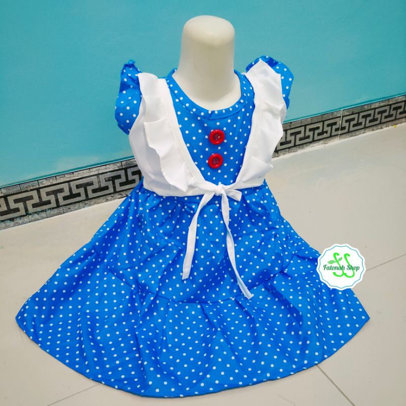 Dress Anak 1 2 tahun gaun anak cewek perempuan model rompi cantik  fatonah shop ( dress ROMPI CANTIK )