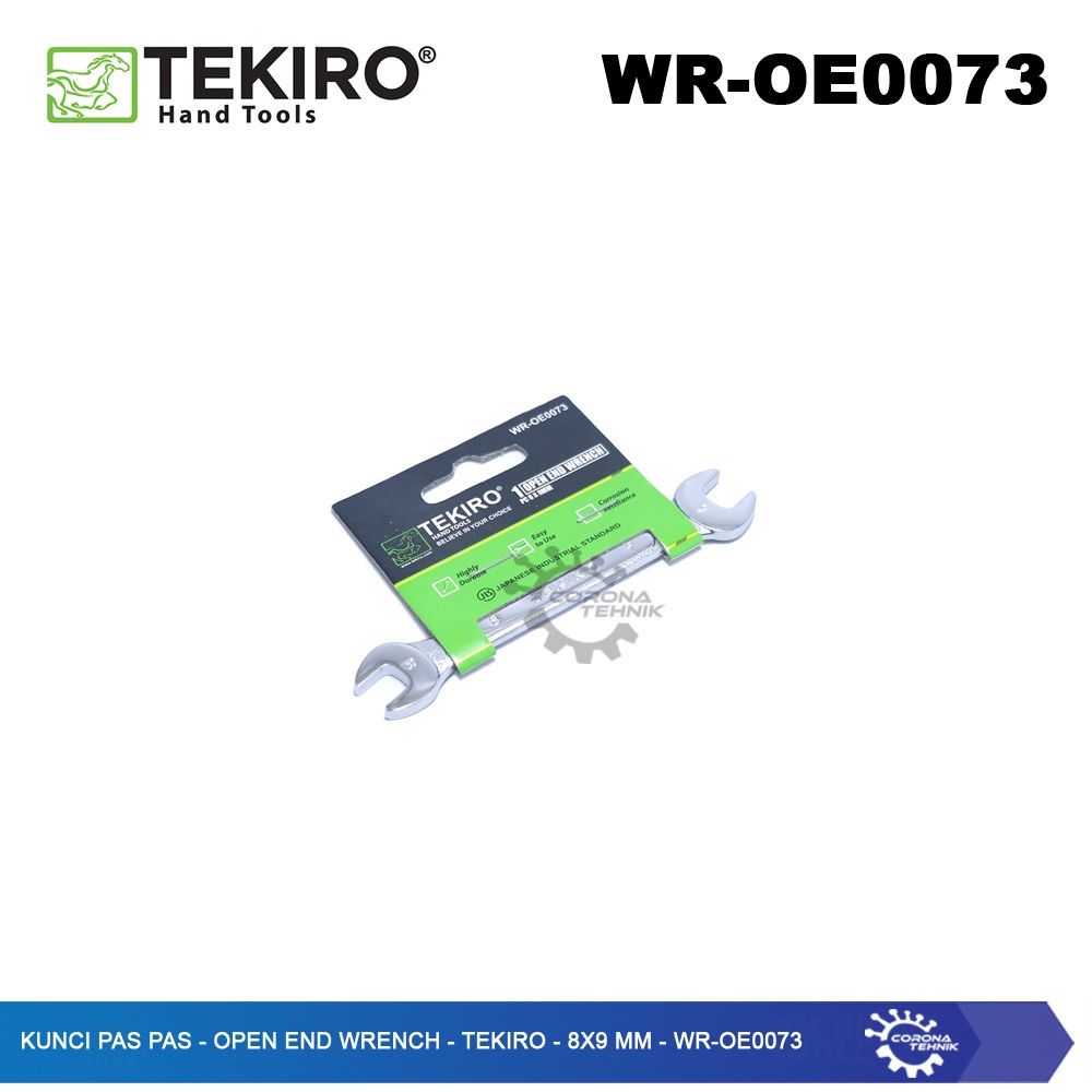 WR-OE0073  - Kunci Pas Pas - Open End Wrench - Tekiro - 8x9 mm