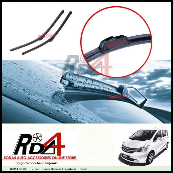 Wiper Mobil Freed 26 14 Frameless Banana 1 Set 2 Pcs