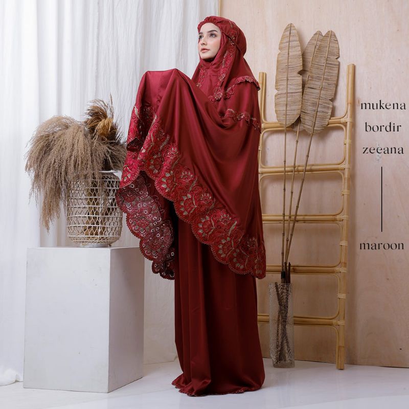 Mukena Bordir Zeeana. Mhn cek stok dl