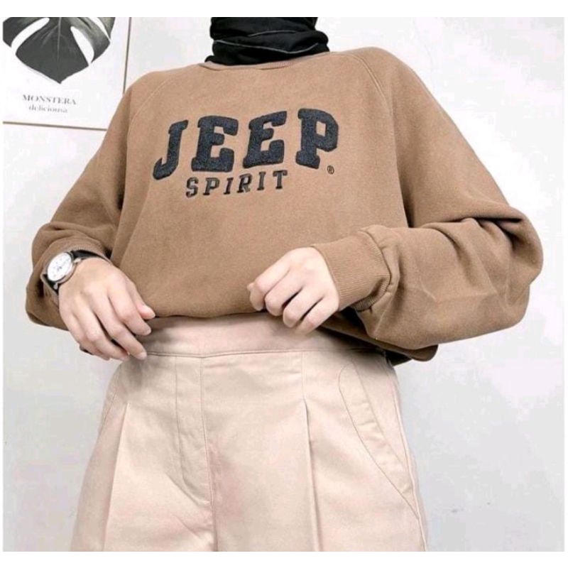 JEEP SPIRIT SWEATER OVERSIZE CREWNECK WANITA