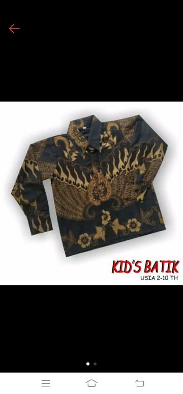 Baju Batik Anak Laki-laki Lengan Panjang Bisa Buat Sekolah Hari Batik