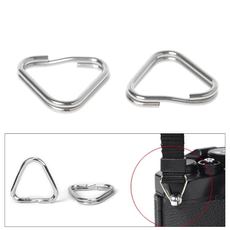 2Pcs Triangle Hook Ring Strap Adapter Segitiga Besi Tali Kamera Mirrorless DSLR SLR