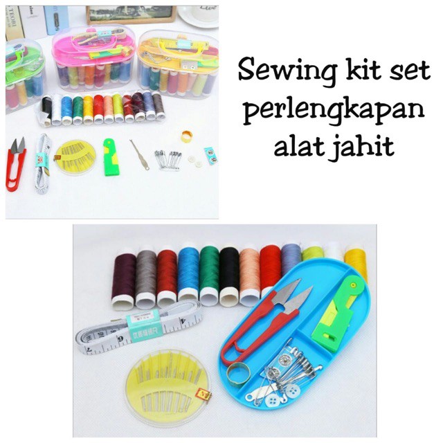 Jual Set Alat Jahit Benang Komplit Sewing Kit Box Kotak Benang Jarum