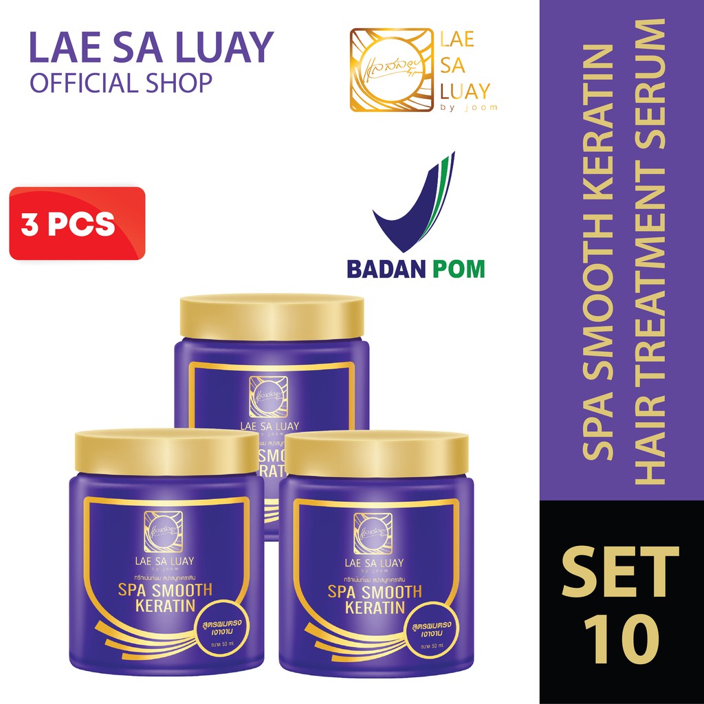Jual 3PC Lae Sa Luay Hair Spa Smooth Keratin / Masker Rambut
