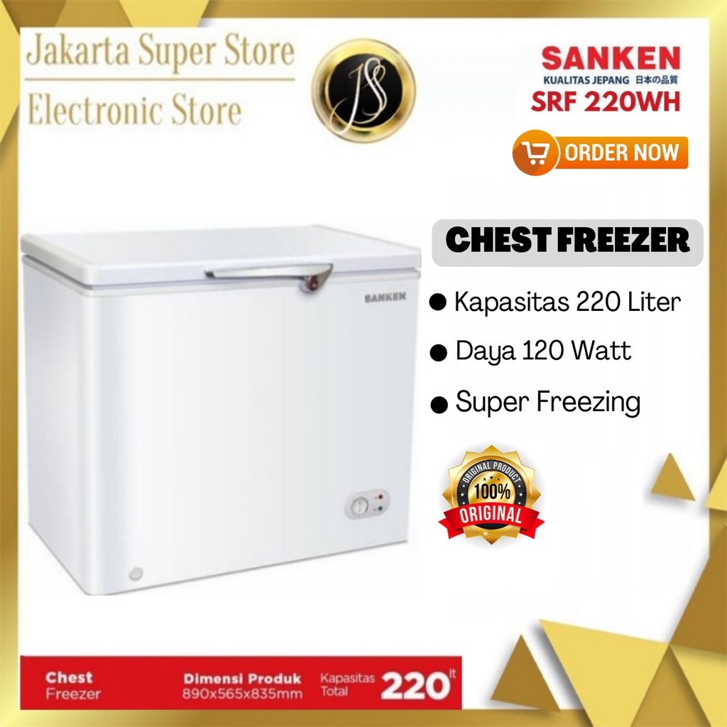 SANKEN CHEST FREEZER SRF 220 WH