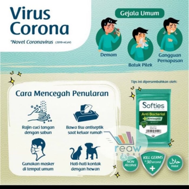 Tissue softies antibacterial 20 sheet