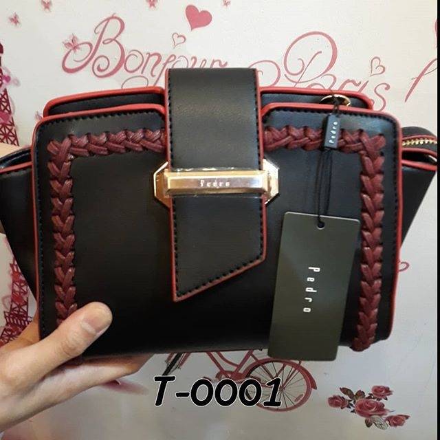 T-0001 Pedro Bag (Maroon Black)