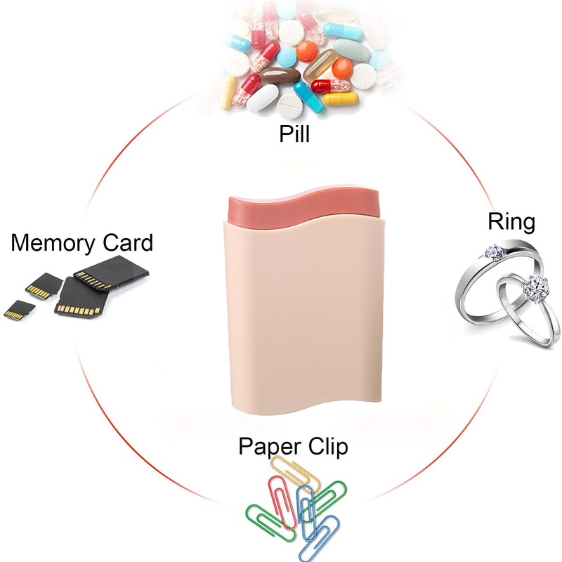 Kotak Penyimpanan Pil Portabel Dengan 6 Grids Pull-out Tahan Debu Untuk Travel