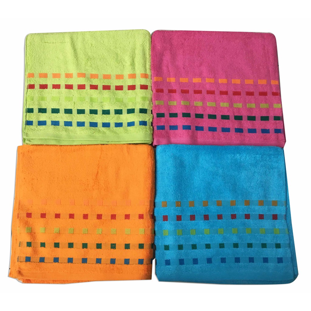 Handuk Mandi 5 Lis 70x135cm Warna Cerah