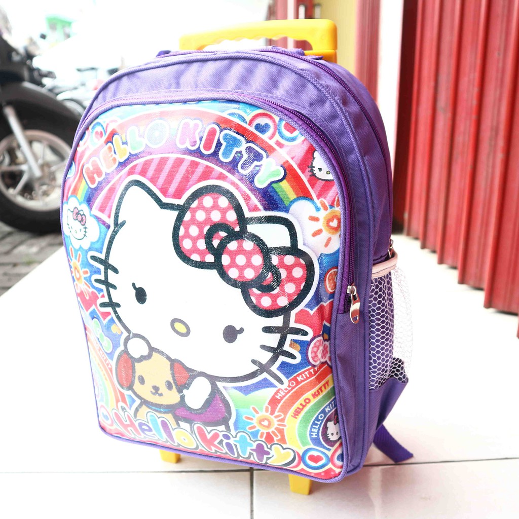 Tas Ransel Dorong Besar Anak TK PAUD Playgroup Karakter Hello Kitty