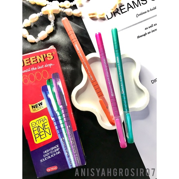 

(1Pack) Bolpoin faster queen C6000 hitam/Bulpen tulis tinta faster queen C6000 hitam