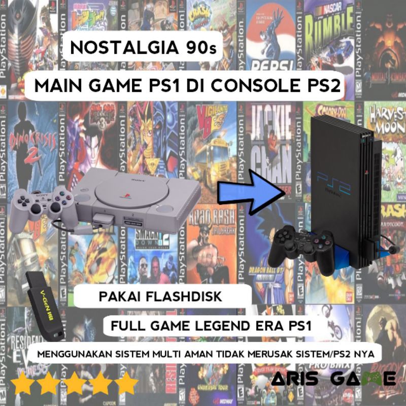 Flashdisk Isi Game Ps1 Main Di Ps2 Shopee Indonesia