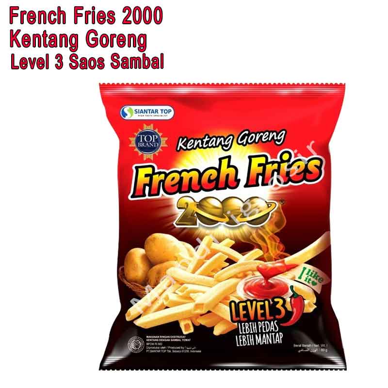 Snack Kentang * French Fries 2000 * Kentang Goreng Saos Sambal * Level 3 60g