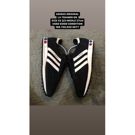 ADIDAS ORIGINAL LA TRAINER OG BLACK WHITE