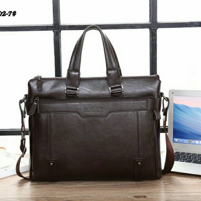 Tas Pria Bally Laptop Sling Bag 8802-7