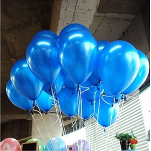 Balon Metalik Biru Tua
