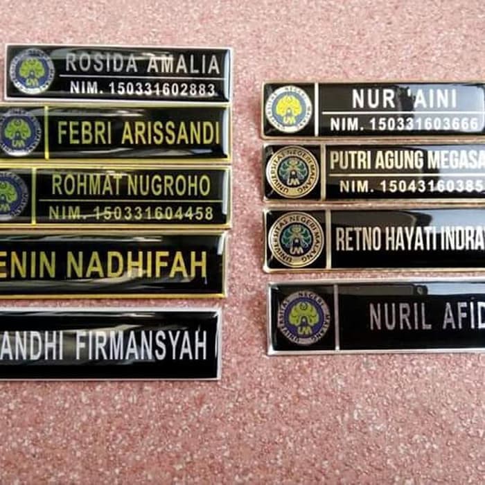 

Special Nama dada / name tag peniti Sale