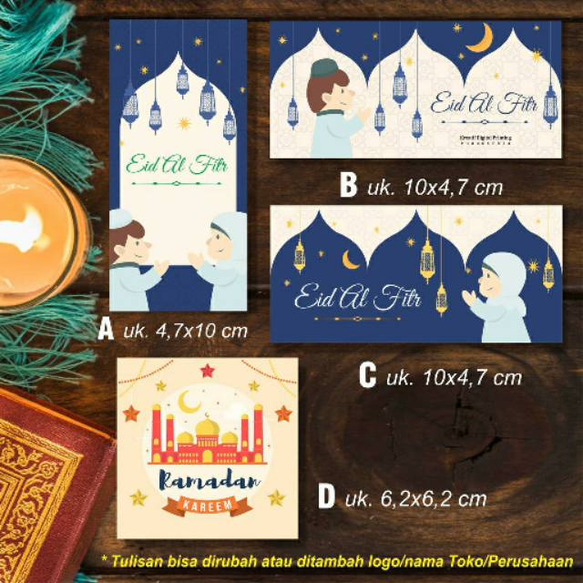 

murah HangTag dan stiker Kartu Ucapan label hadiah Parcel Hari Raya Idul Fitri