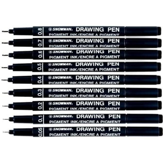 

Pendrawing- Ll Terbaru Ll Drawing Pen Snowman Ft 700 Hitam 0.05 0.1 0.2 0.3 0.4 -Drawing-Pen.