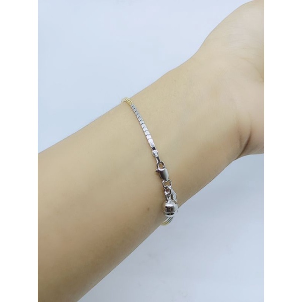 gelang milano ice 1 bel + kombi warna / gelang perak asli silver 925 lapis emas/ gelang fashion