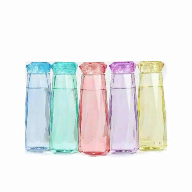 [ PROMO MURAH BANGET ]Botol Minum Kaca Unik Kekinian Bentuk Kristal Diamond-1